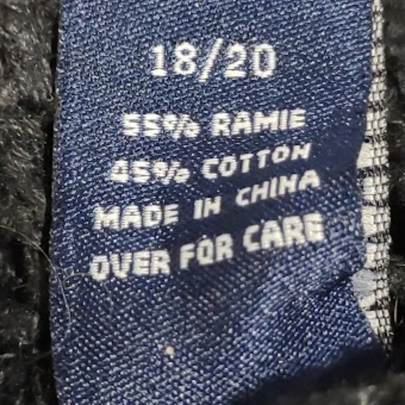 VENEZIA JEANS CLOTHING CROCHET RAMIE COTTON CARDIGAN EYE AND HOOK CLOSURE 18/20 - Picture 9 of 13